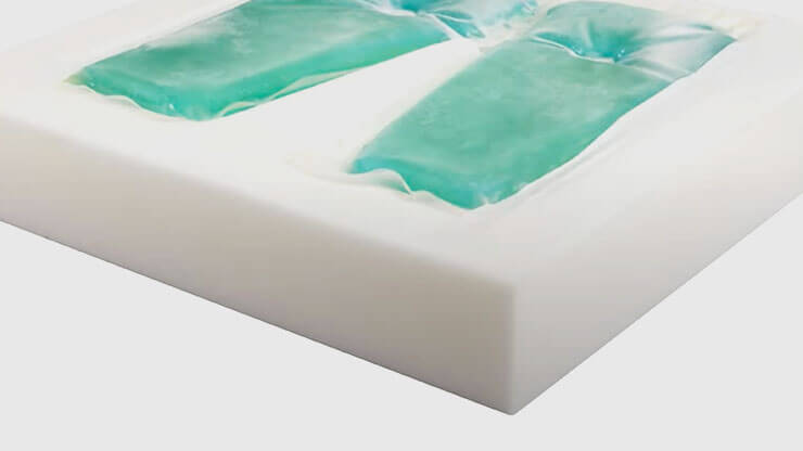 Gel+Fluid und Schaumstoff