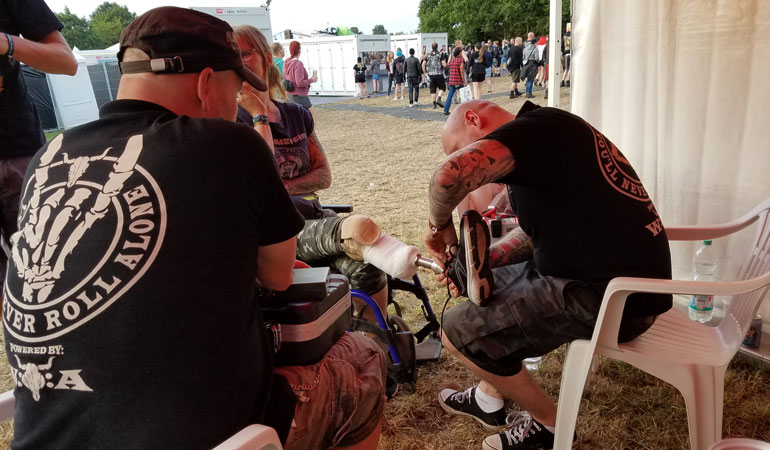 Servicestation Sunrise Medical bei Wacken 2019